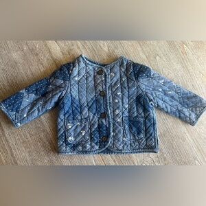 Gap denim quilted patchwork jacket